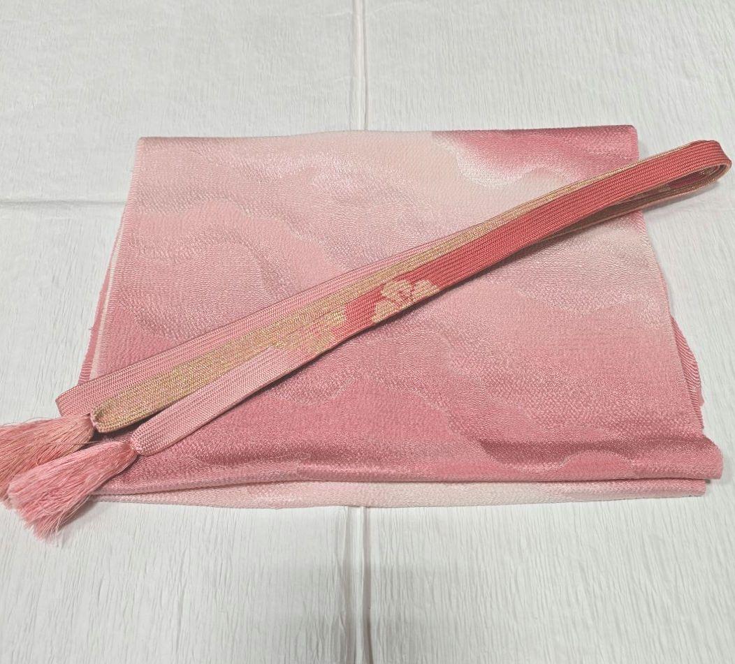 ライトパープル訪問着と袋帯・帯揚げ帯締めの4点フルセット