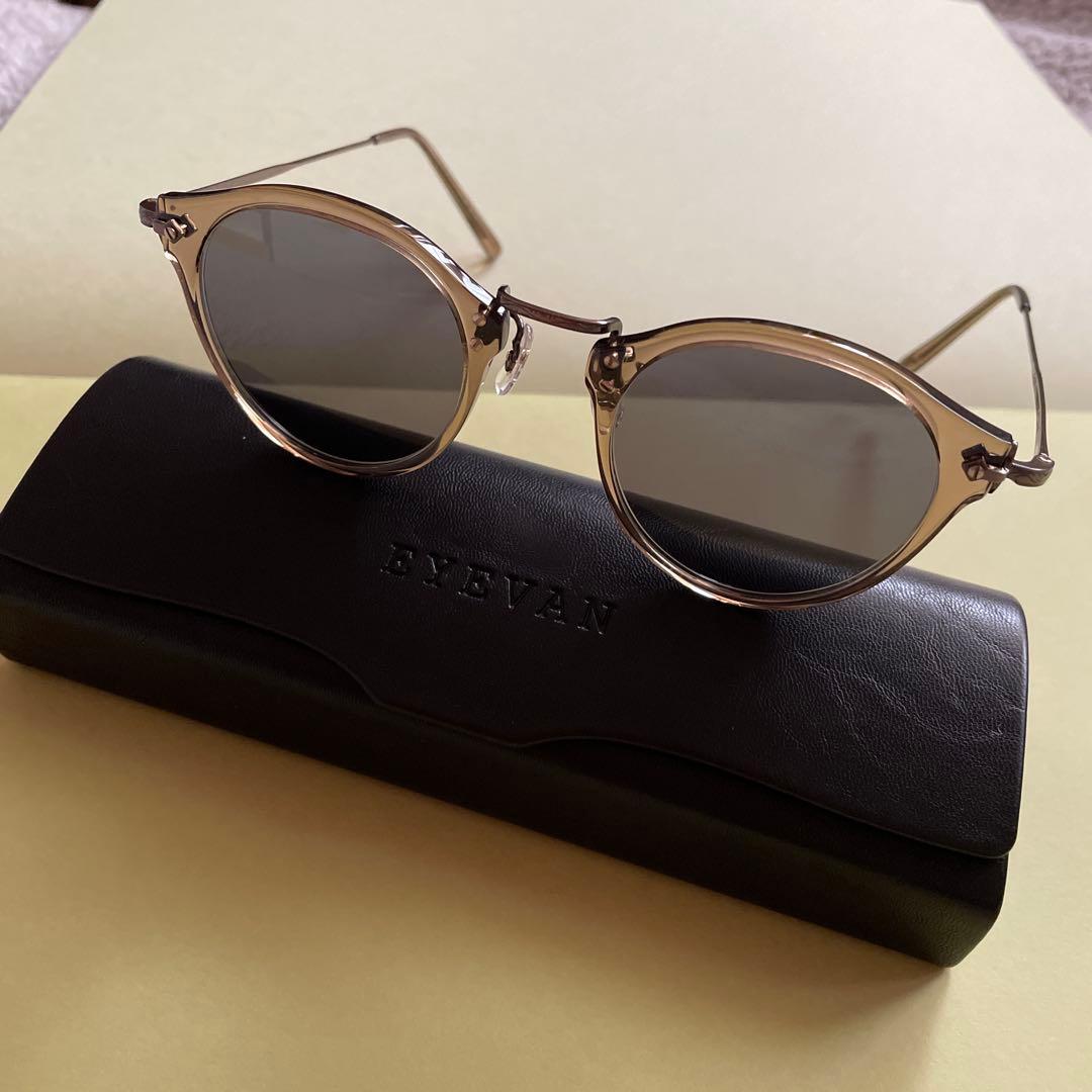 EYEVAN ラウンドサングラス ブラウンレンズ