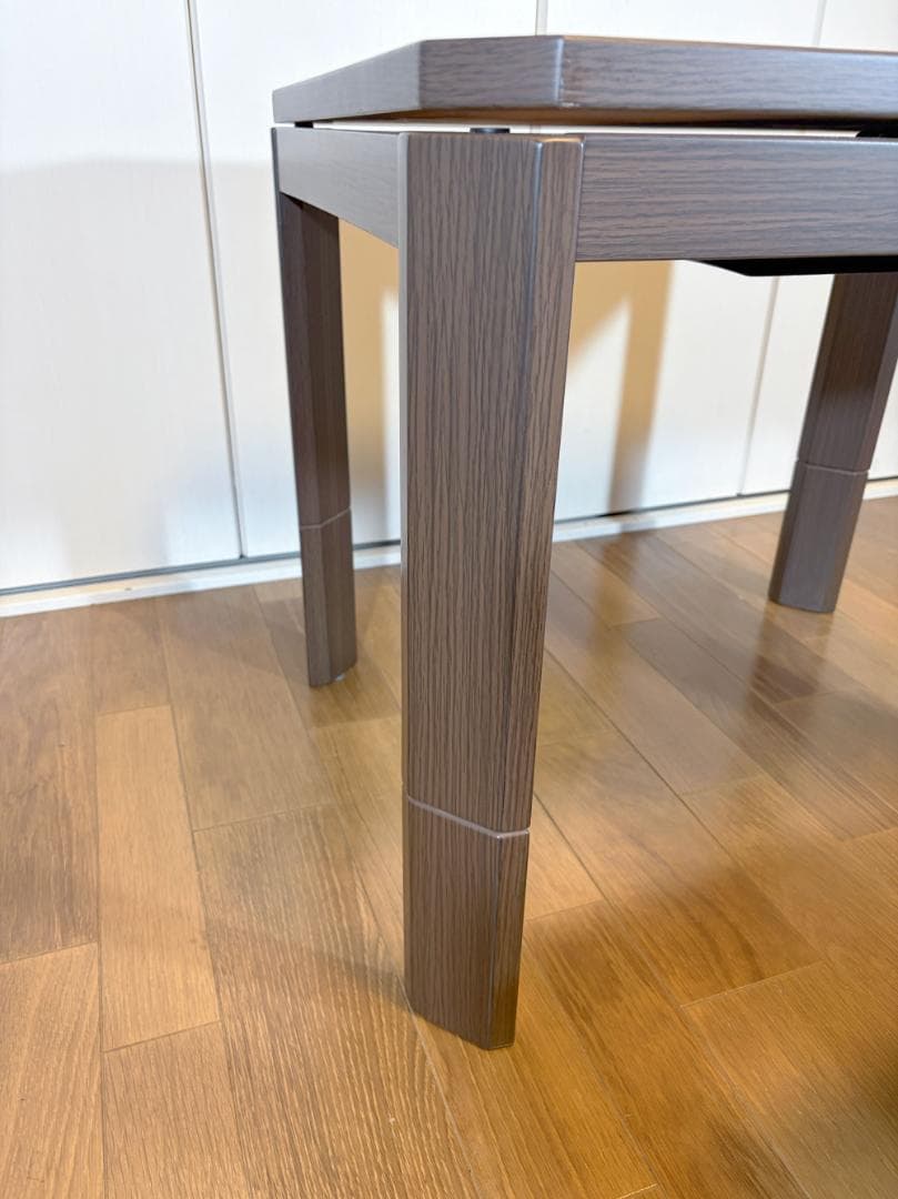 ユアサプライムス お一人様コタツ ダークブラウンコタツと椅子のセット