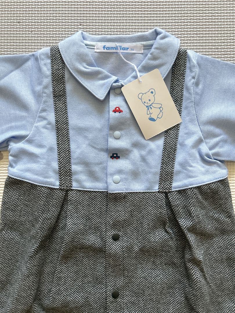 familiar カバーオール 70 長袖 フォーマル 結婚式 入園式