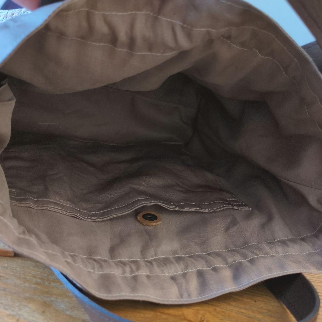 【1578】あおりポケットの巾着バッグ＊ミナペルホネン