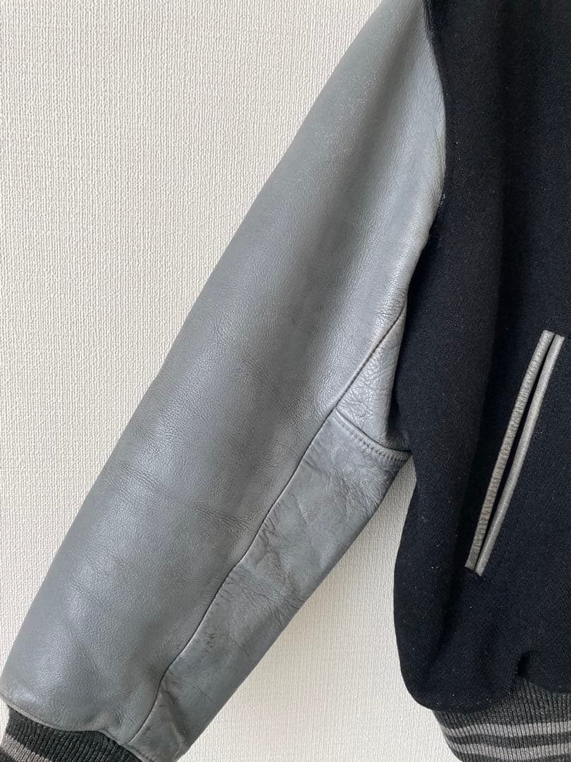 ボ*ン様 80年代ヴィンテージ　MEN'S BIGI スタジャン 黒/グレー