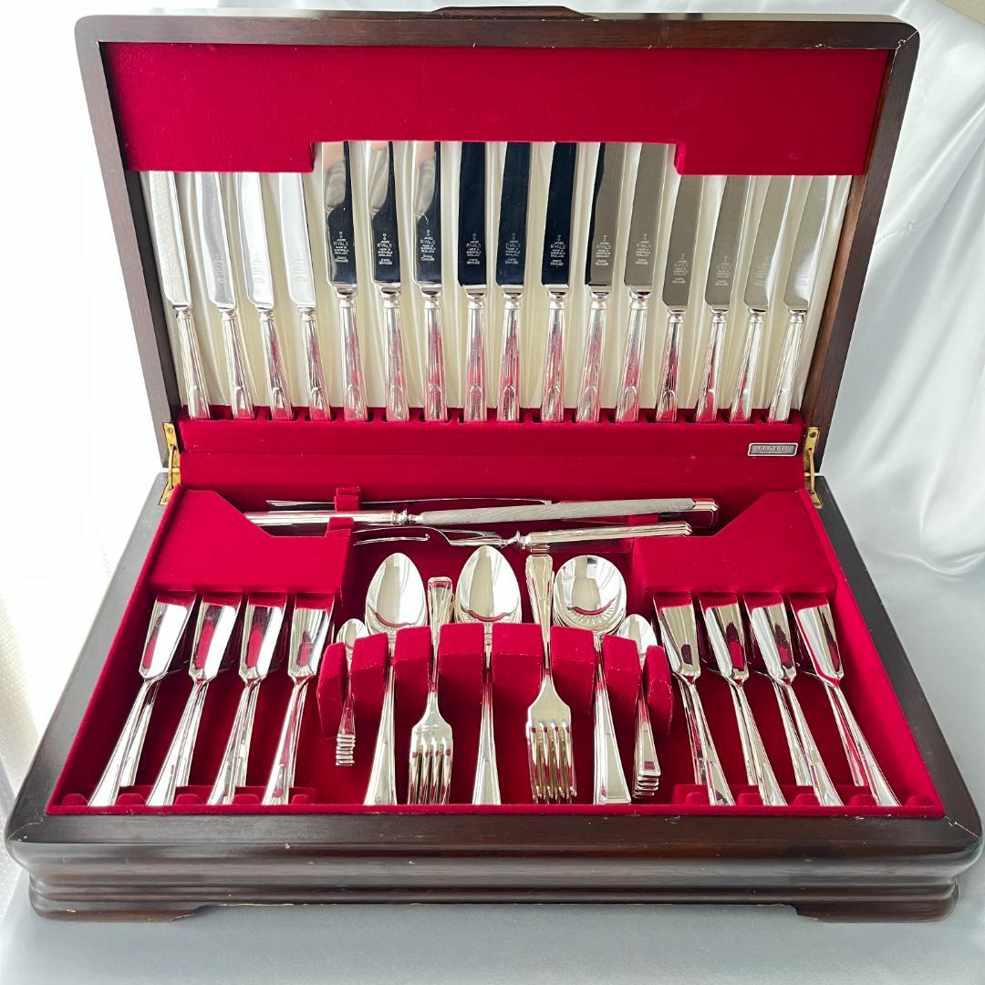 【James Rayls】 アールデコ ディナーフルセット 8名用87本組