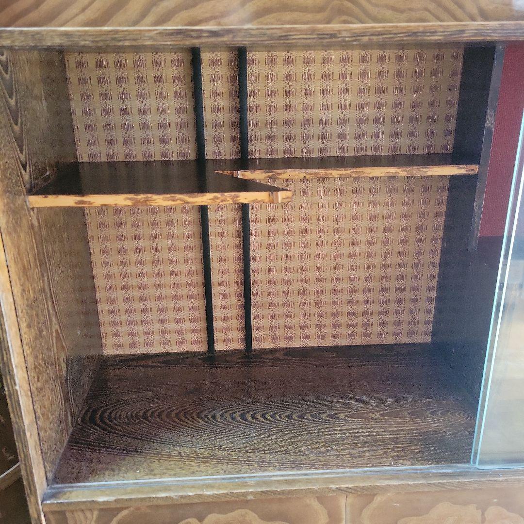 【昭和レトロ】茶箪笥 飾り彫り 古家具 アンティーク