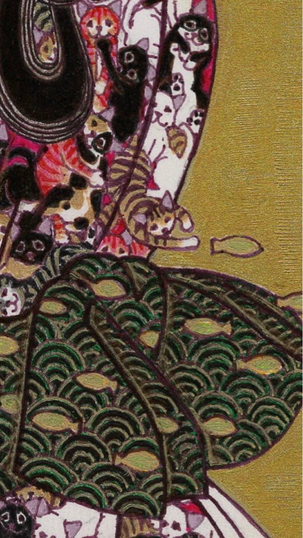 見返り猫美人　Cat Beauty looking back