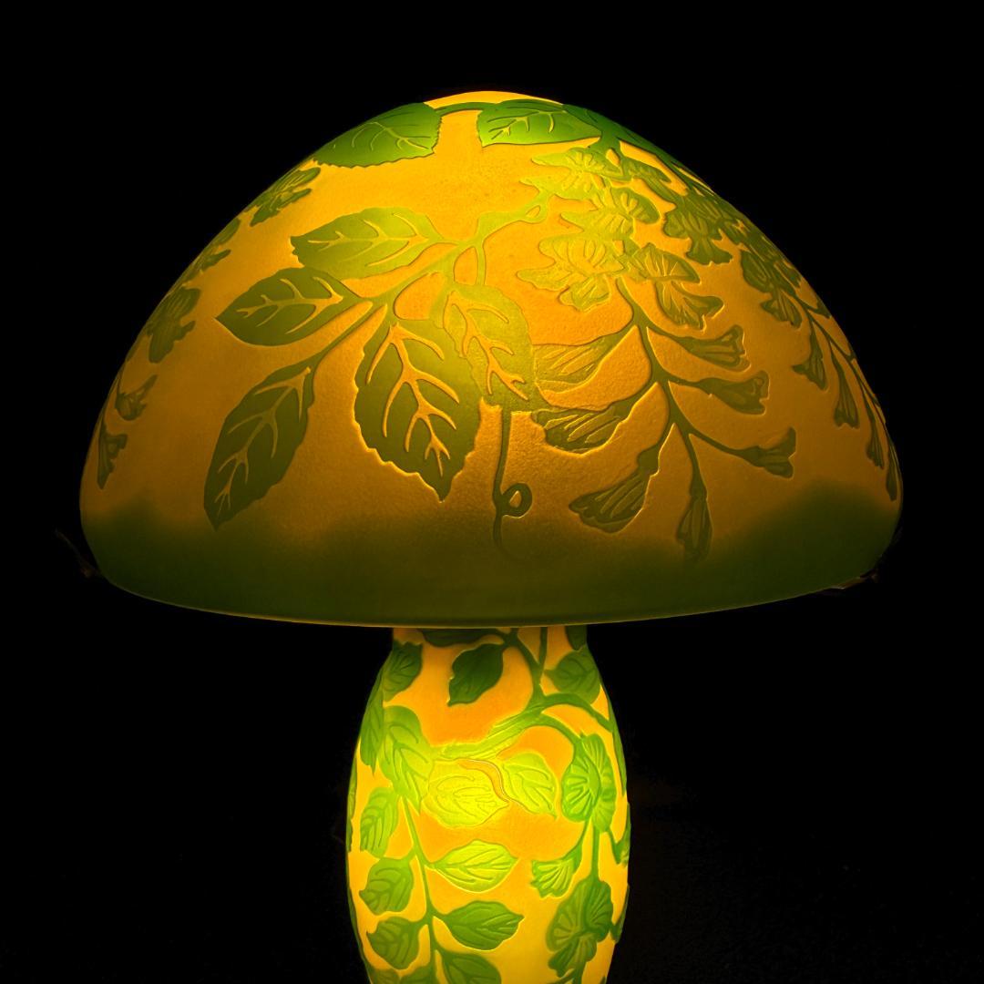 高さ33㎝【希少】エミールガレ風　レプリカ　ランプ　卓上照明