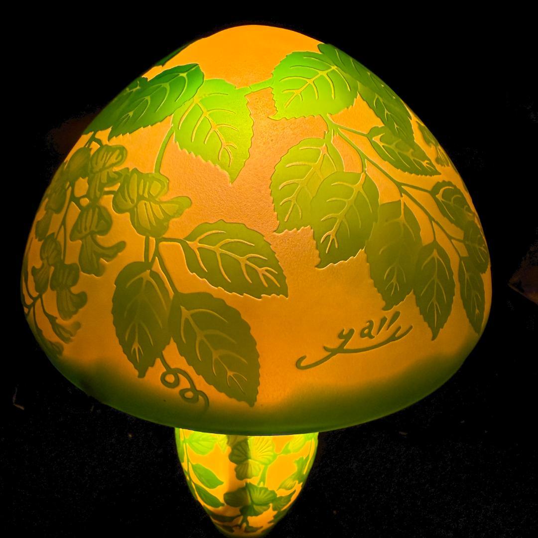 高さ33㎝【希少】エミールガレ風　レプリカ　ランプ　卓上照明