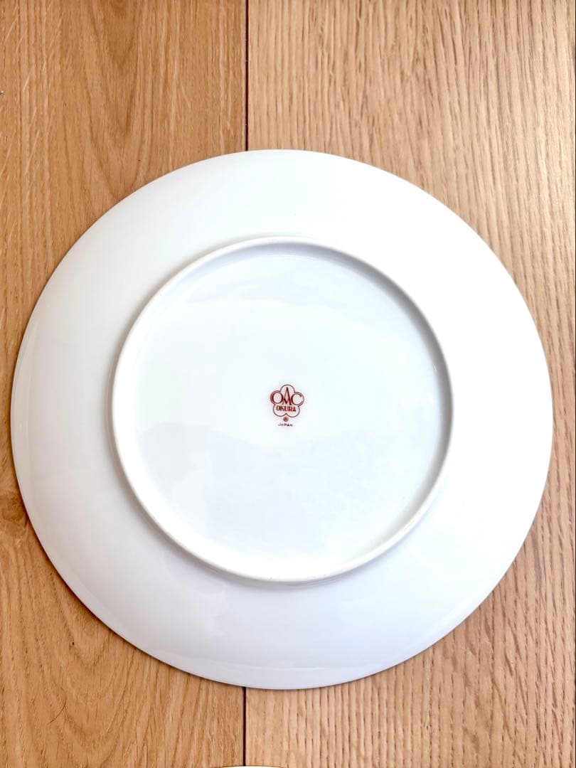 大倉陶園　ゴールドライン（クープシェープ）　19cmデザート皿　6枚セット