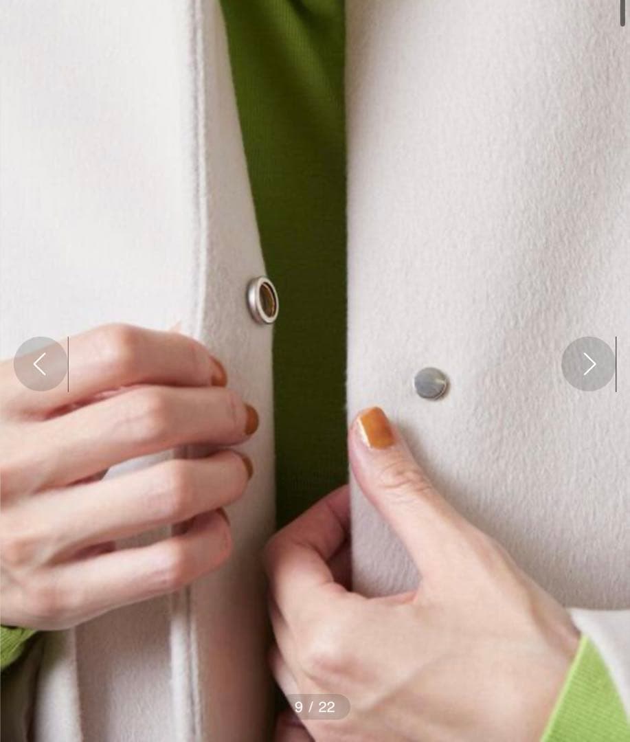 UNITED ARROWS 極美品　Aライン ノーカラー ミドル丈 コート