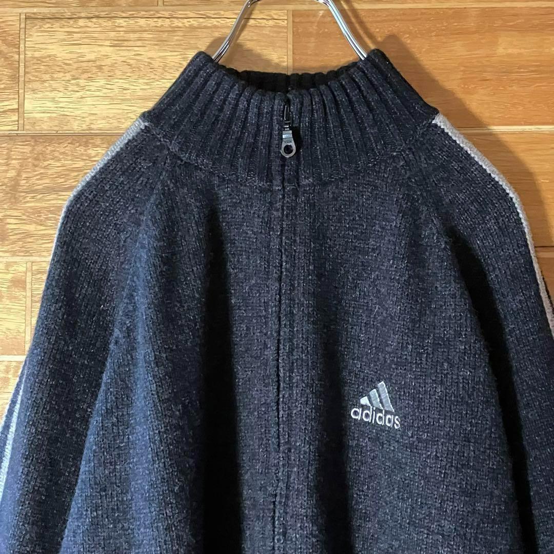 【新品タグ付き】adidas ドライバーズニット　ジャージ　刺繍　常田　グレー