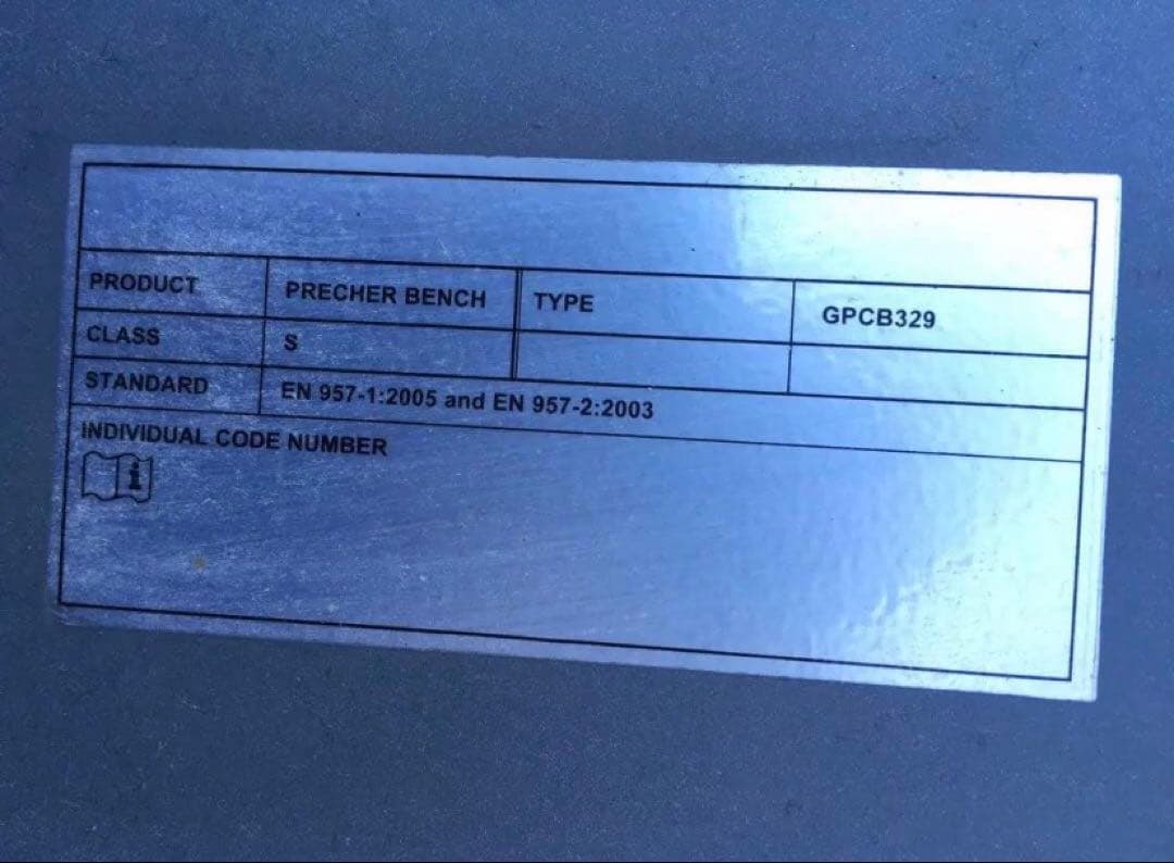 【直接引取限定】BodySolidのジムユースのプリチャーベンチ