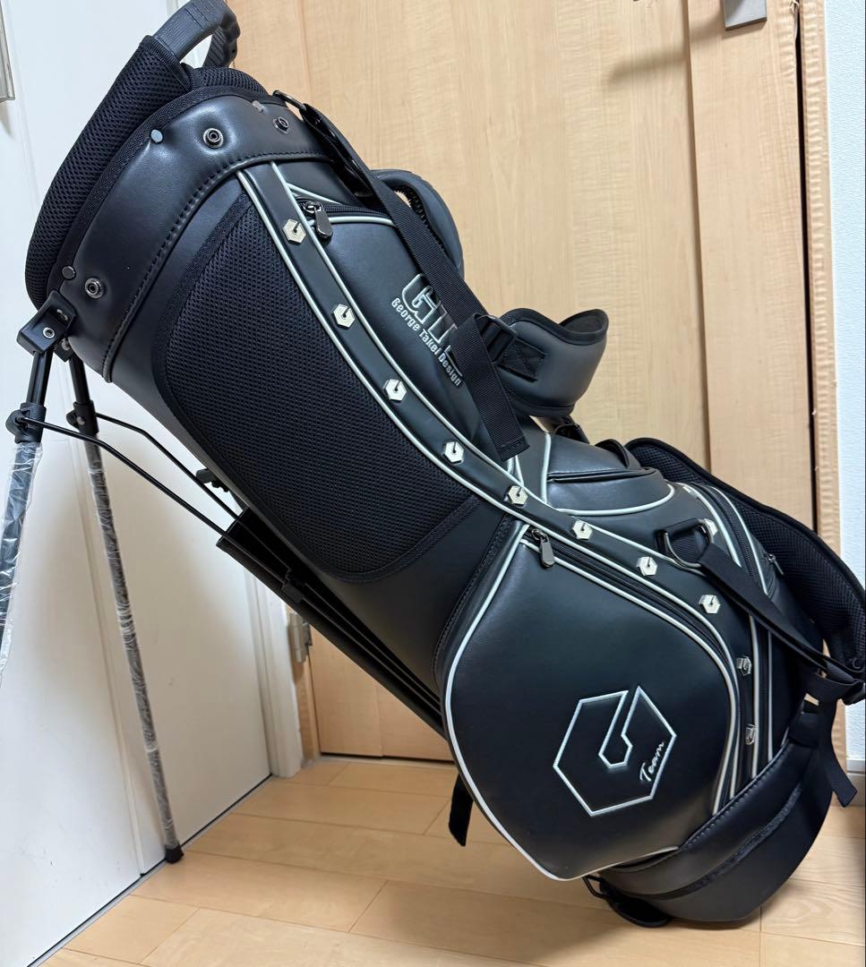 新品★GTD★スタンドキャディバッグ★未使用★タグ付き★ゴルフ★ジョージ武井★黒