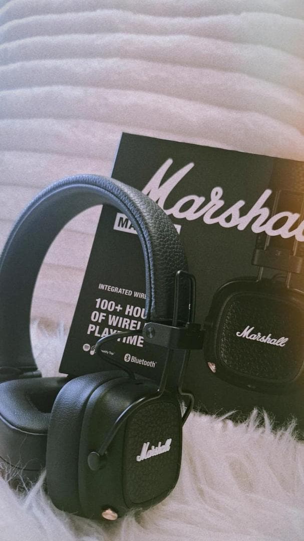 Marshall ワイヤレスオンイヤーヘッドホン Major V ブラック Bm