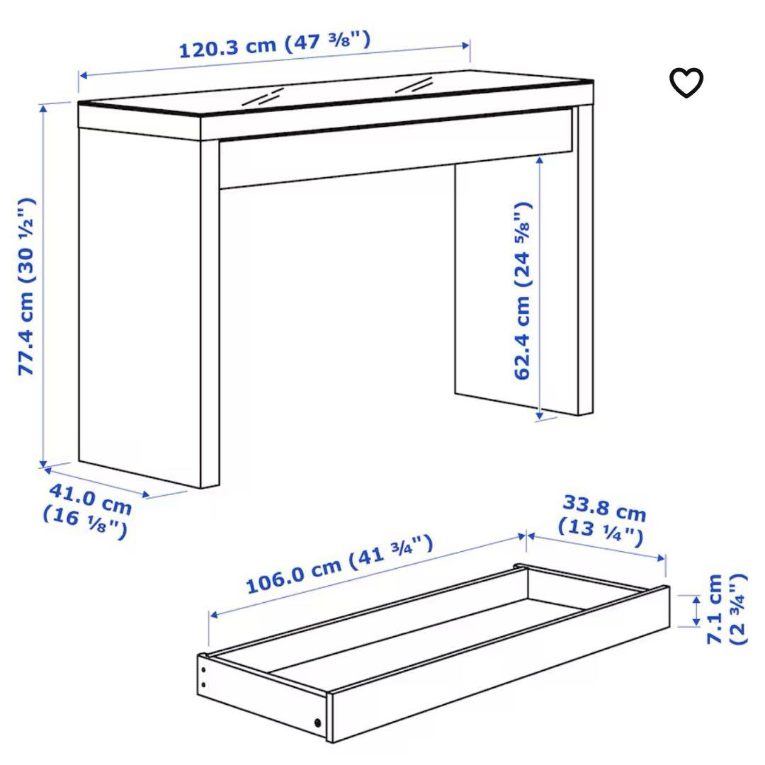 IKEA マルム ドレッサー テーブル ※直接引取り限定