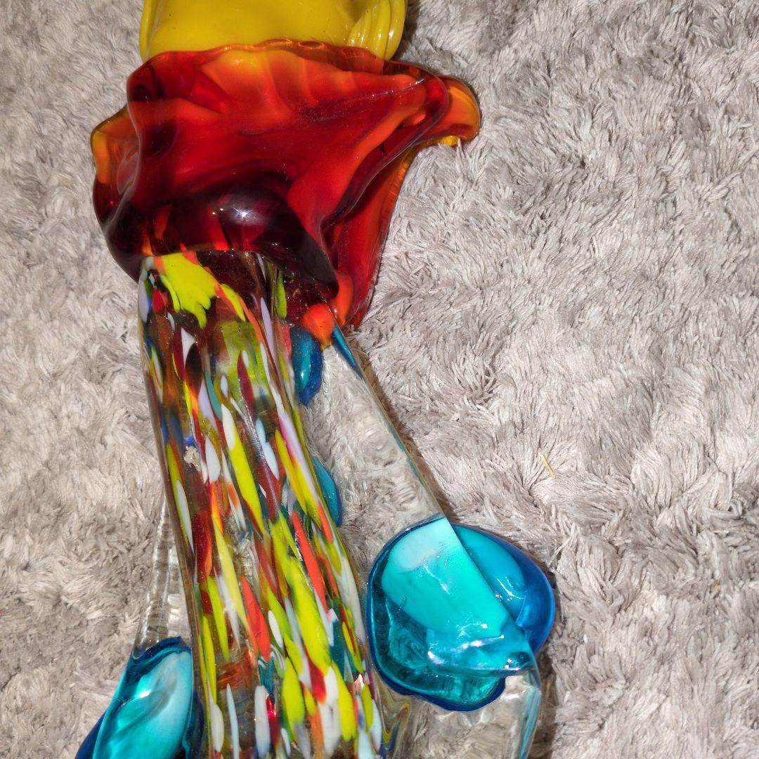 イタリア　ムラーノガラス　ピエロ　大きめサイズ置物