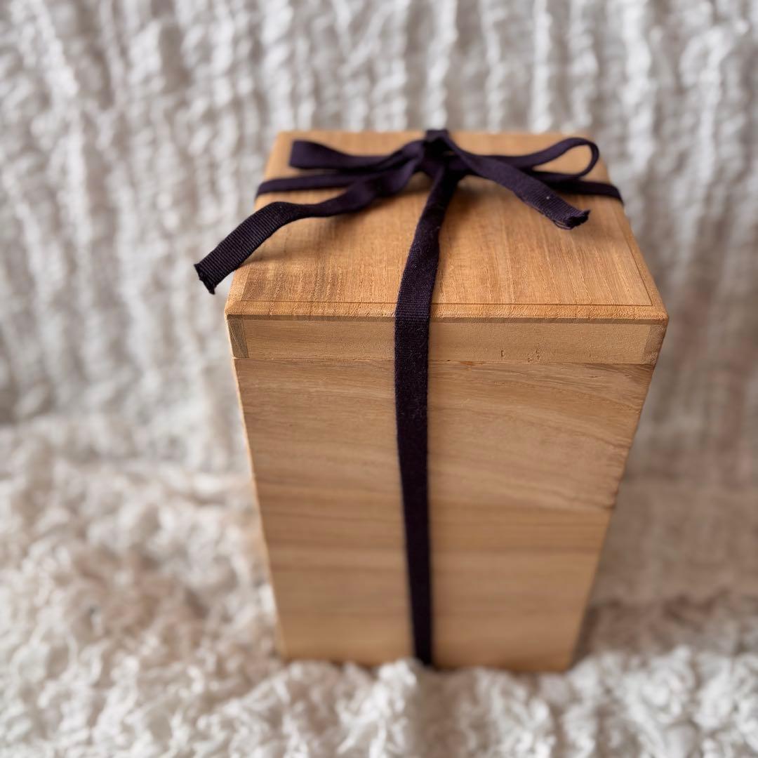 茶道 陶器製 細水指 水差し 木箱付き 刻印 景山