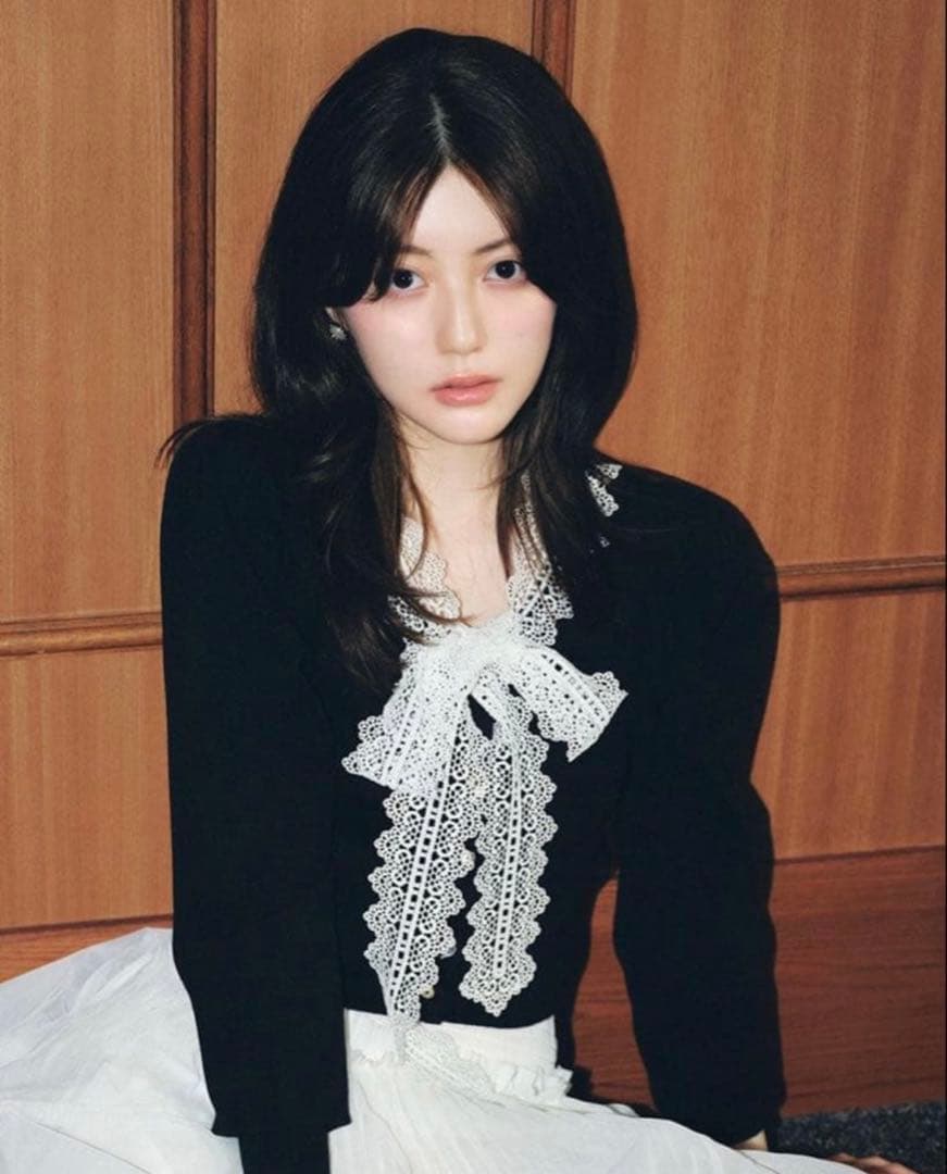 美品 SNIDEL【USAGI ONLINE限定】レースボウタイカーディガン