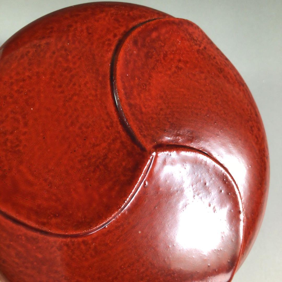 Ｒ４８　棗　『松永忠能(三喜三)作』『溜塗』『大平棗』　共箱　茶道具