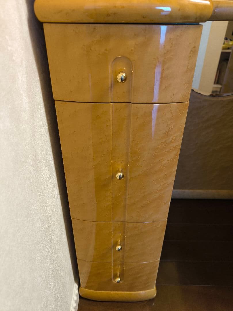 木製ドレッサー・鏡台 ミラー付き