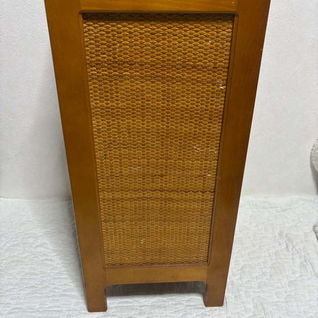 希少　karimoku カリモク オールドカリモク ラタン 籐 ミニキャビネット