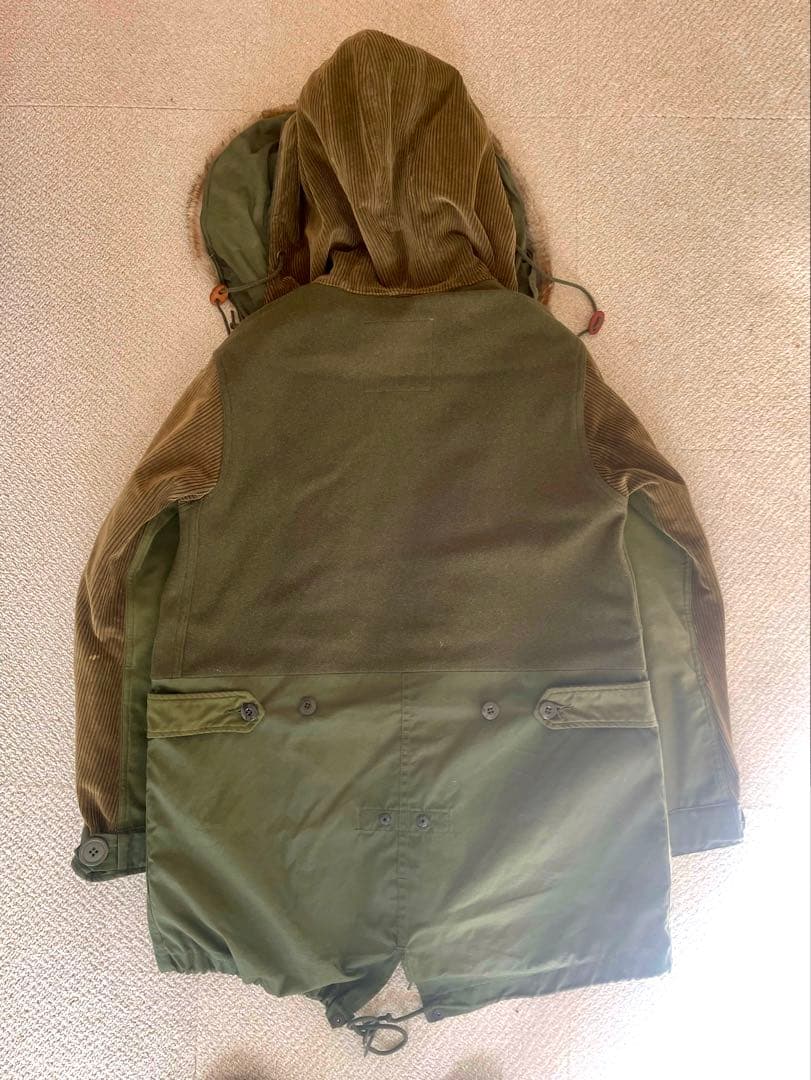 Ink インク リメイク ライナー ファー付きモッズコート S ミリタリー