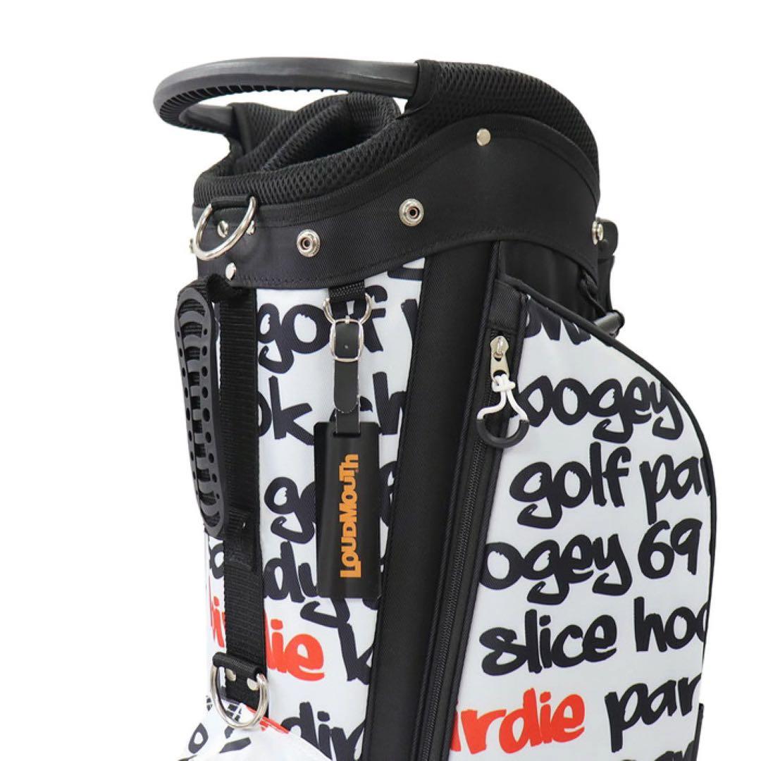 【新品】ラウドマウス キャディバッグ 8.5型 ビッグワーズホワイト 409