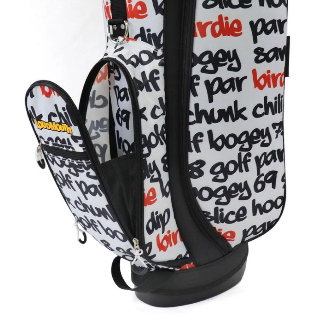 【新品】ラウドマウス キャディバッグ 8.5型 ビッグワーズホワイト 409