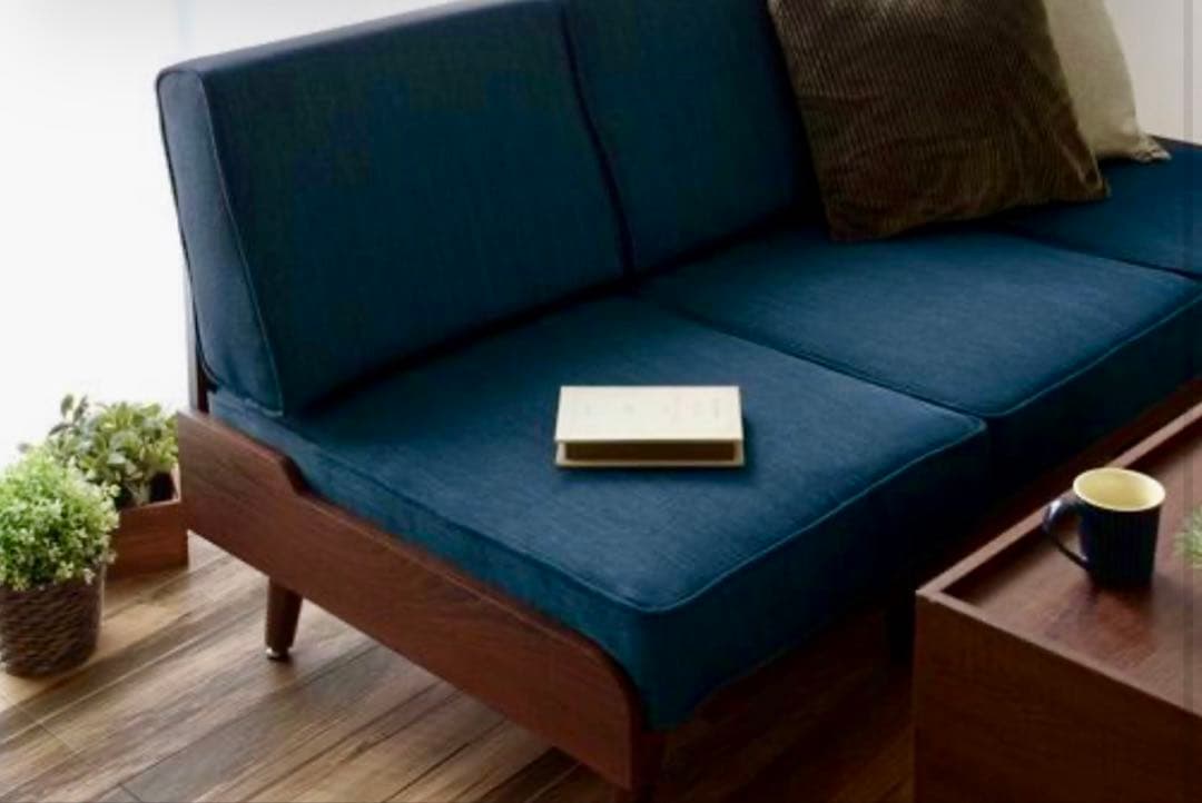 【美品未使用・直接引取り値段割引します！終了間近】ソファ ネイビー 直接or配送