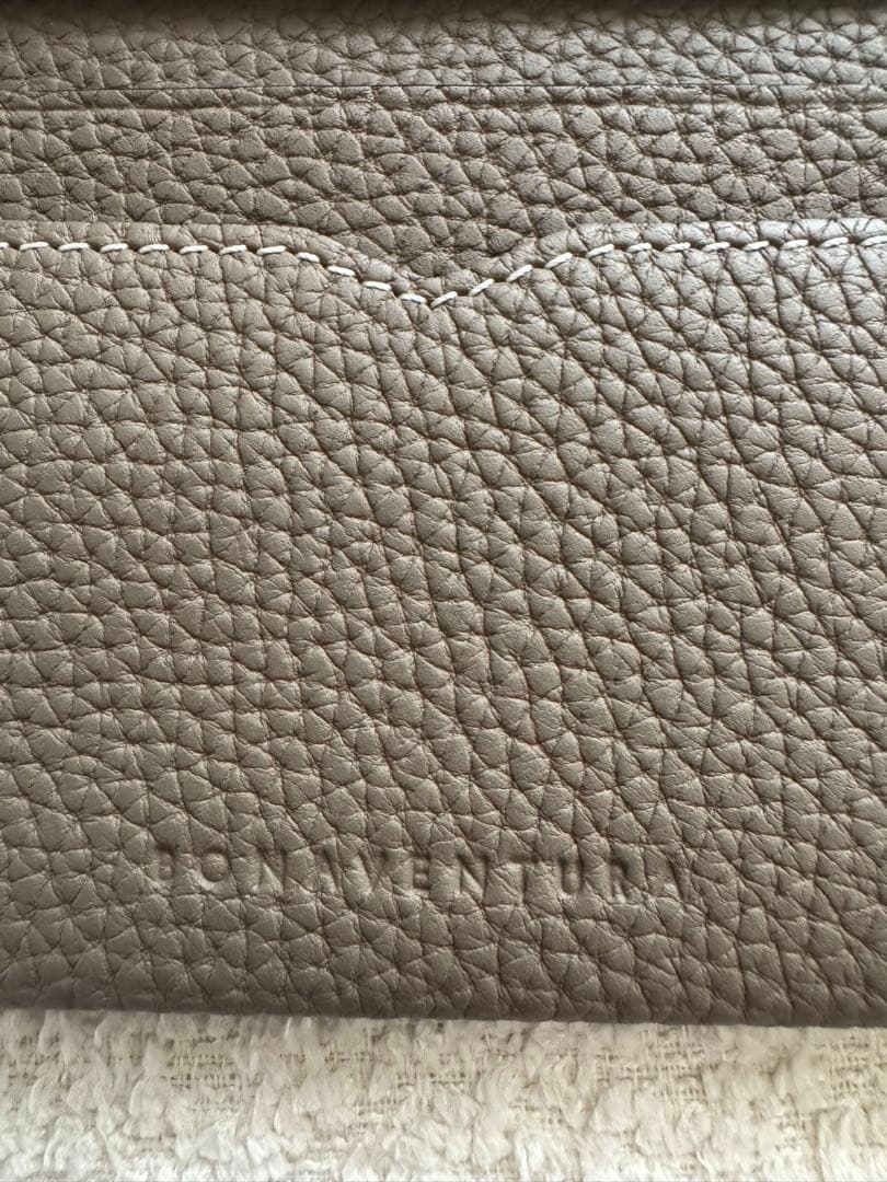 ボナベンチュラ ビジネスカードケース シュリンクレザー エトープ名刺入れ