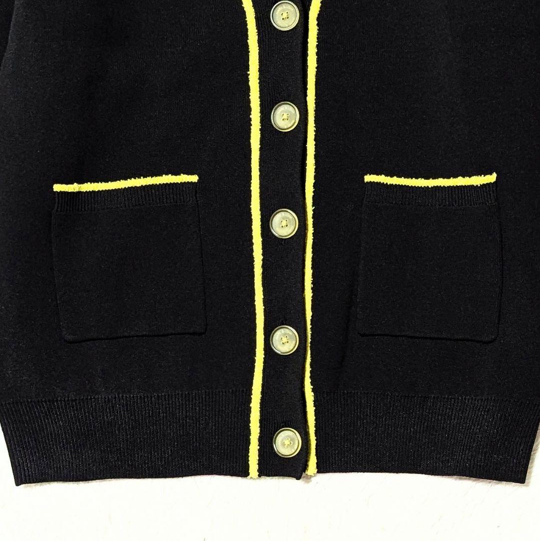 極美品◎マークアンドロナ 2024年 Pave カーディガン スカルロゴ 黒 M