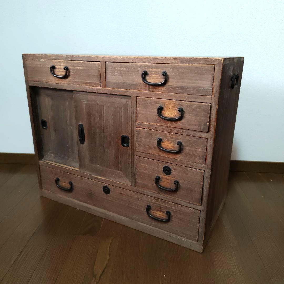 古家具 古道具 小さな和箪笥 古箪笥 引き出し 家具 アンティーク　昭和レトロ