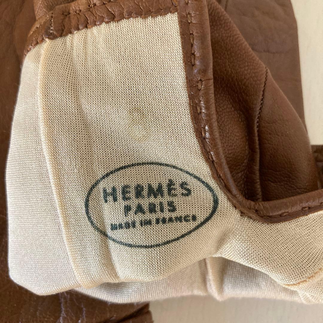 お値下げ❣️エルメス レディース グローブサイズ 8 ブラウン