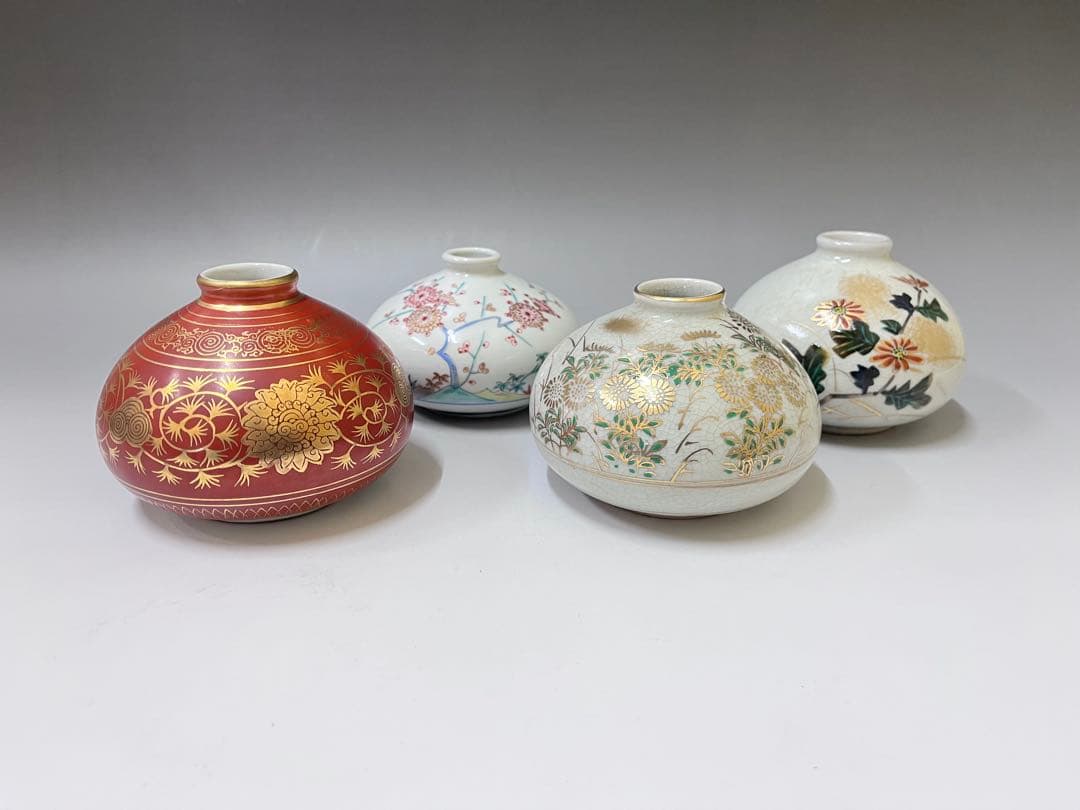 M710 油壺　仁清　九谷永樂　一輪挿し　花器　花瓶