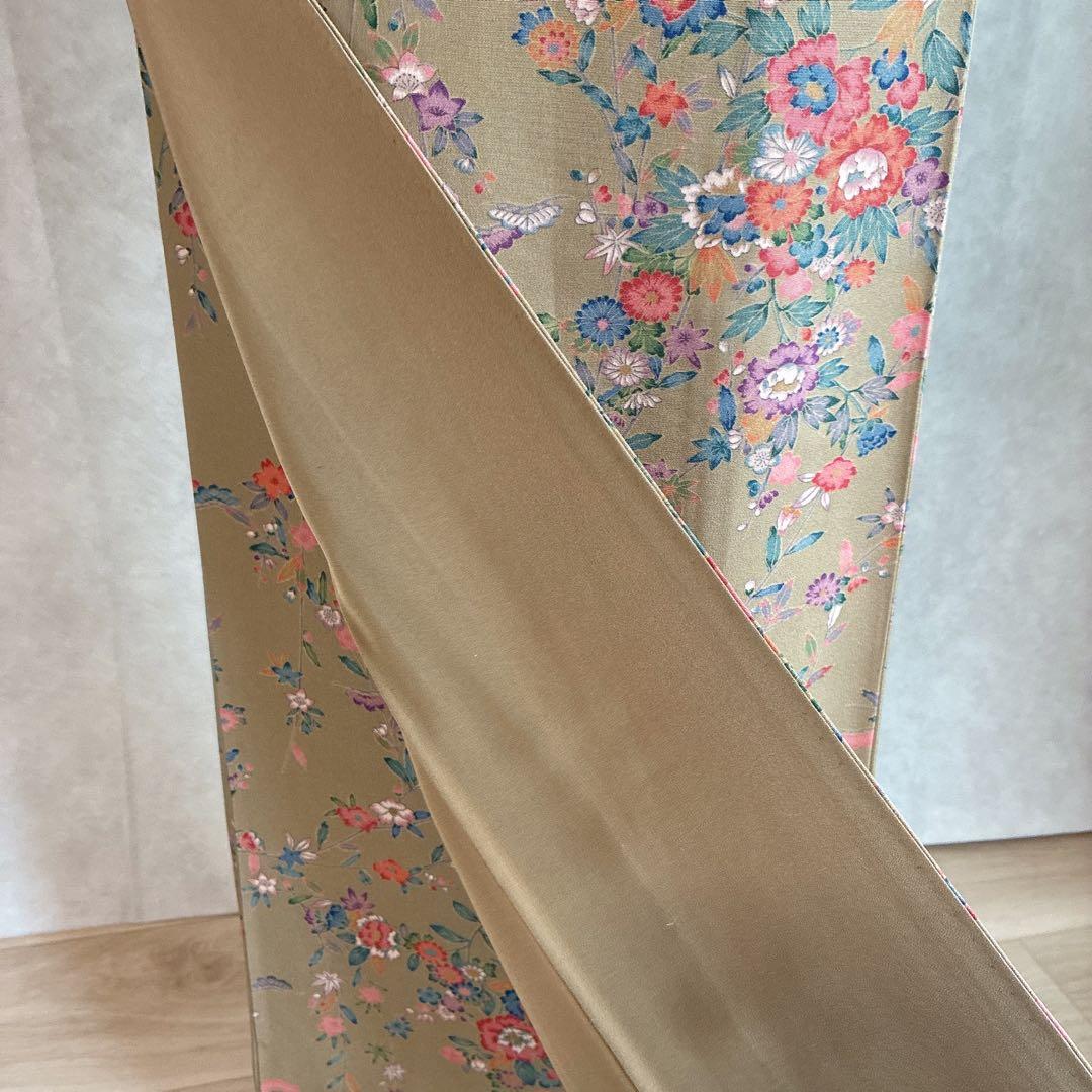 小紋　フルセット　着物　正絹　ロング丈　小花好きさん　大人の小花　J5
