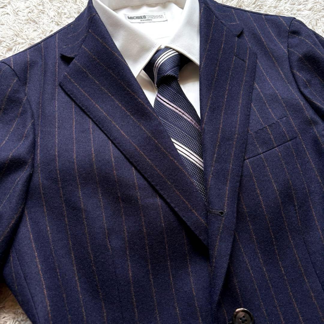 ★カノニコ Lサイズ★ONLY セットアップ スーツ 太ストライプ ネイビー