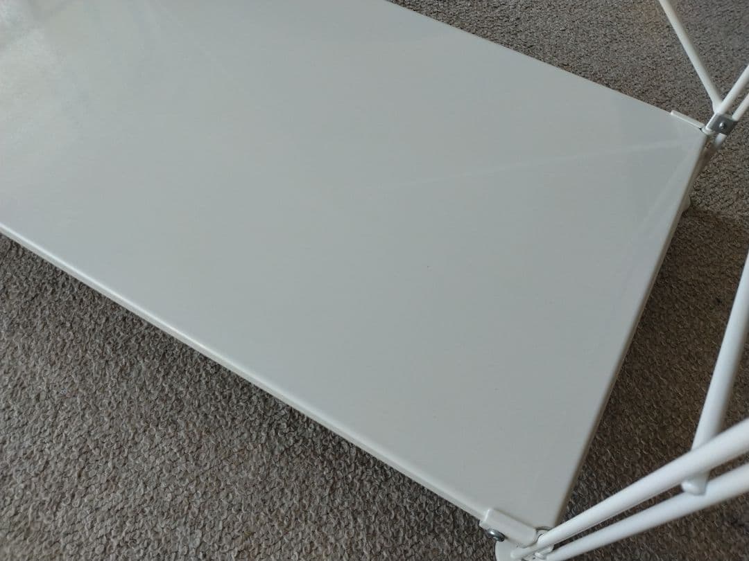 【美品】MUJI無印 スチールユニットシェルフ小3段ワイド86cmライトグレー