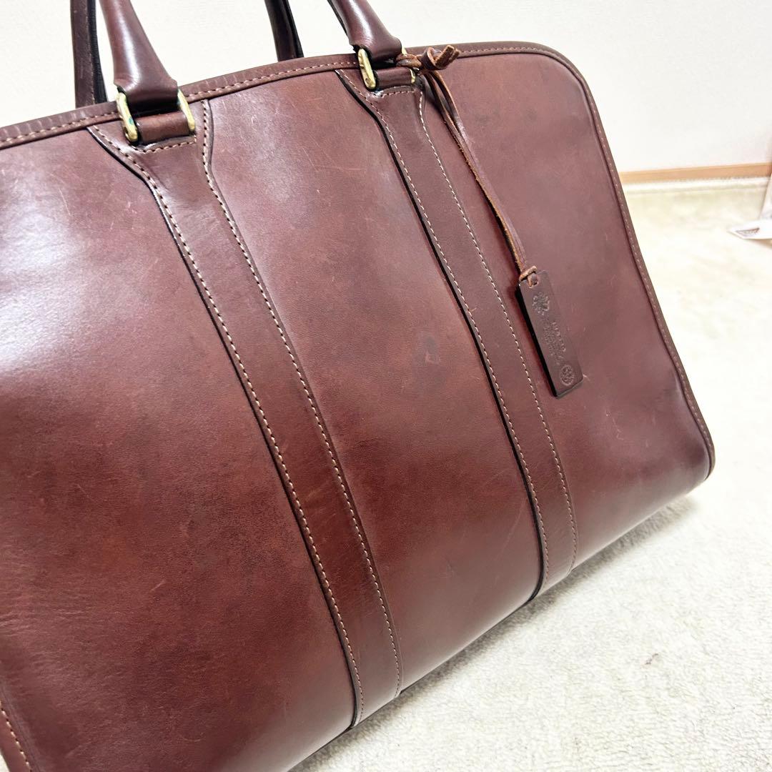 美品　インディード　ビジネスバック　BORSA ボルサ　ブリーフケース　レザー