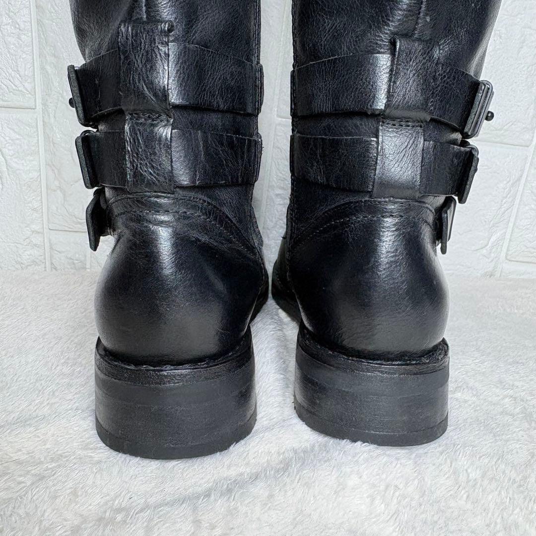 【未使用級】 bussola ロングブーツ エンジニア レザー 24.5