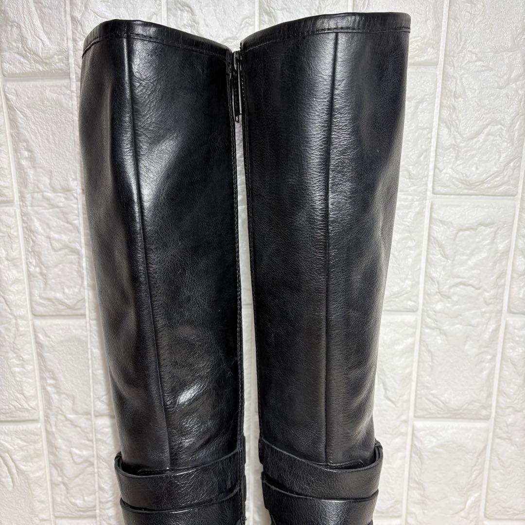 【未使用級】 bussola ロングブーツ エンジニア レザー 24.5