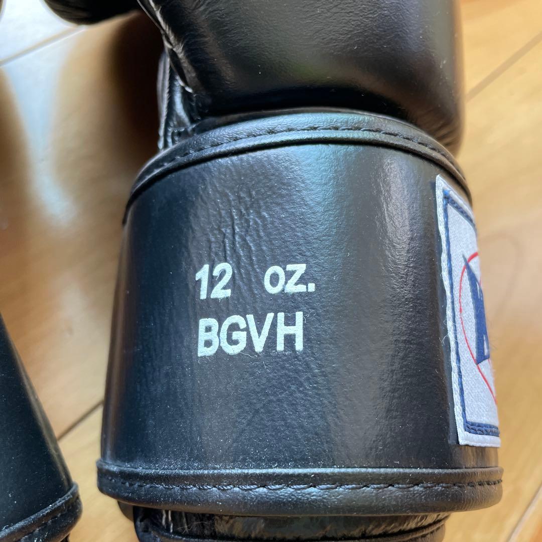 極美品【本革】 WINDY BGVH ボクシンググローブ 12oz 黒 テープ式