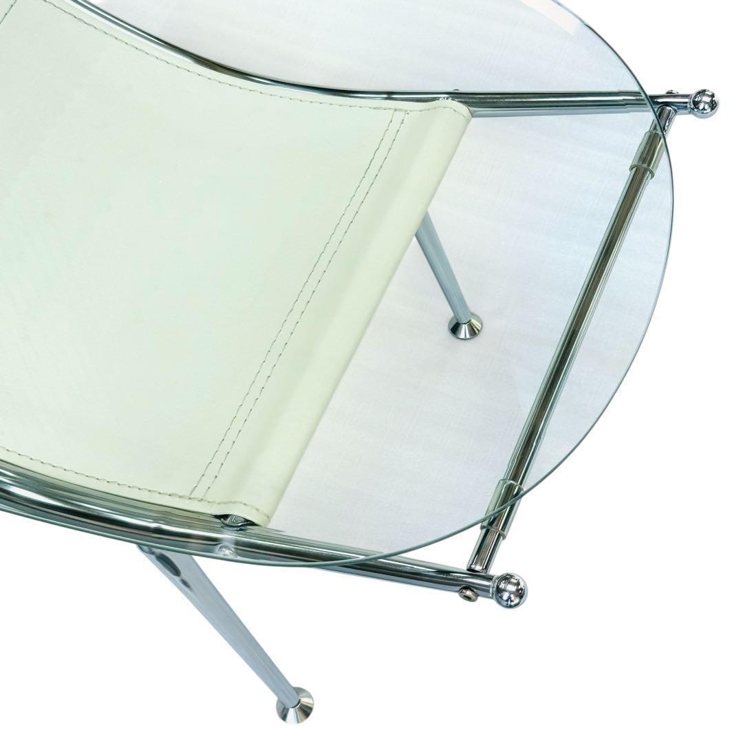 昭和レトロ ミッドセンチュリー　スペースエイジ　ローテーブル　ガラステーブル