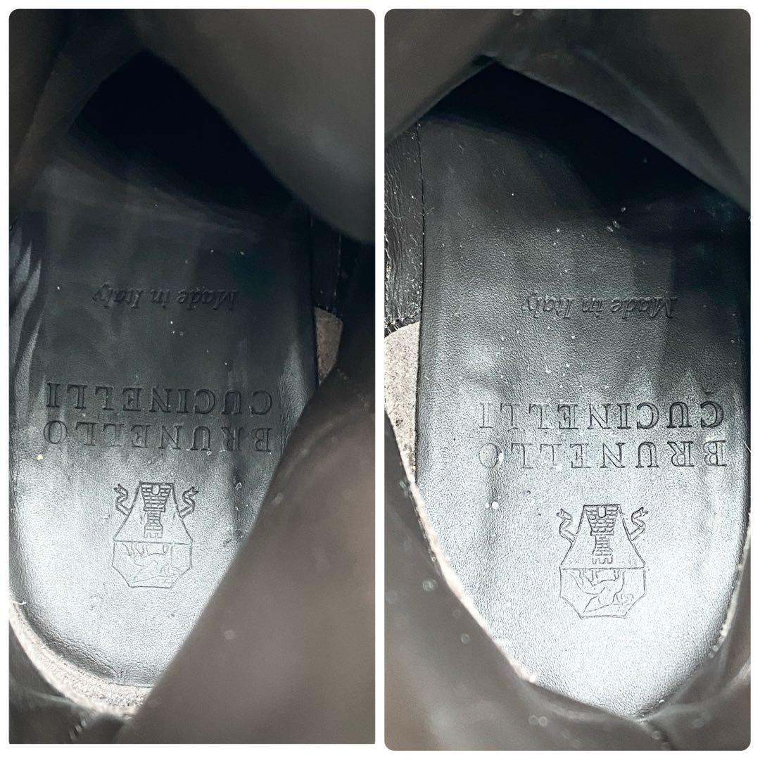 A18342 美品 ブルネロクチネリ モニーレ装飾バックルミドルブーツ 37.5