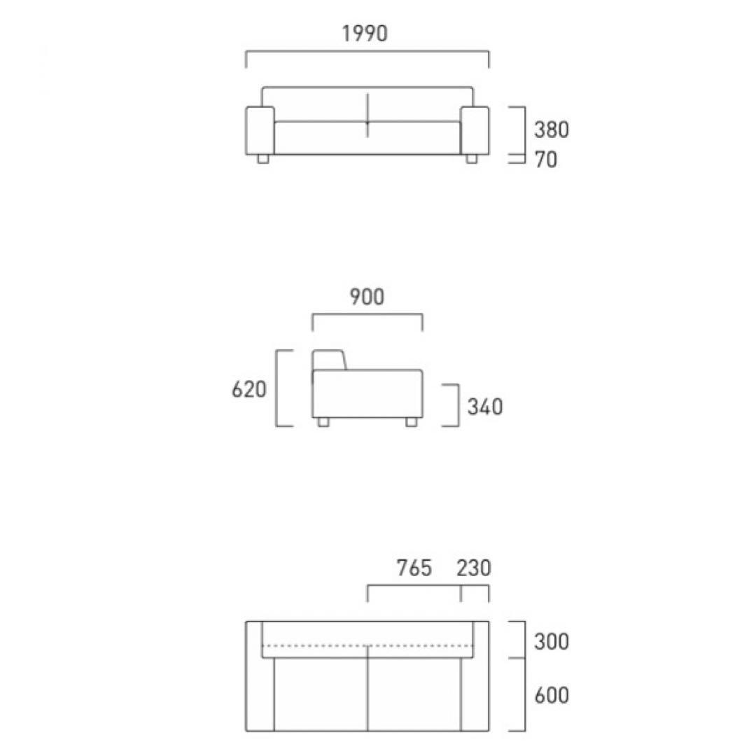 手渡し応相談【FLANNEL SOFA】フランネルソファ ブリック ソファのみ
