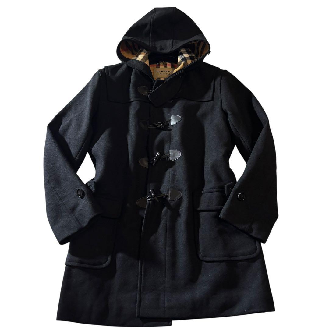 極美品✨バーバリー ダッフルコート カシミヤ メガチェック ブラック 近年モデル