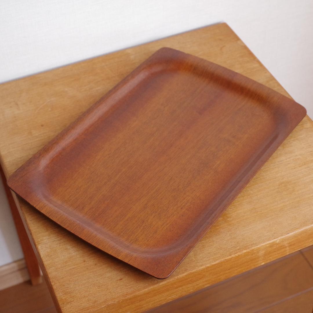 デンマーク製 チーク Teak 木製 トレイ プレート トレー ビンテージ