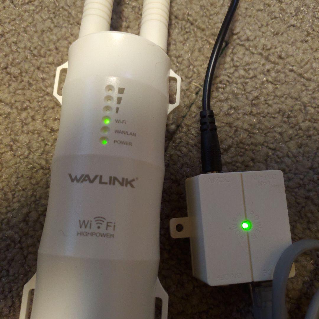 WAVLINK 無線LAN中継機 高出力 2本アンテナ　屋外