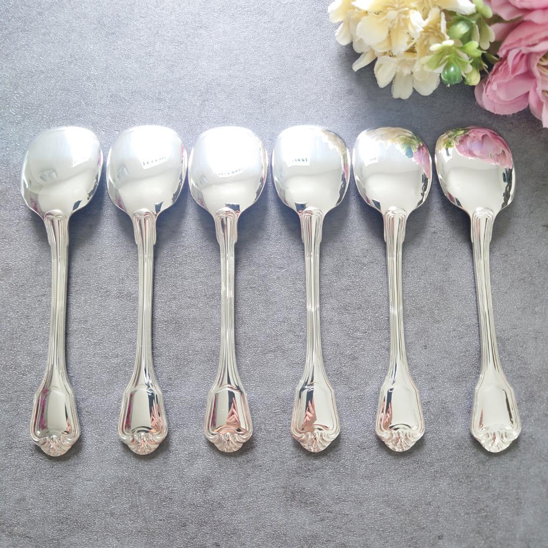 希少 極美品 クリストフル ポートロイヤル アイスクリームスプーン 6点