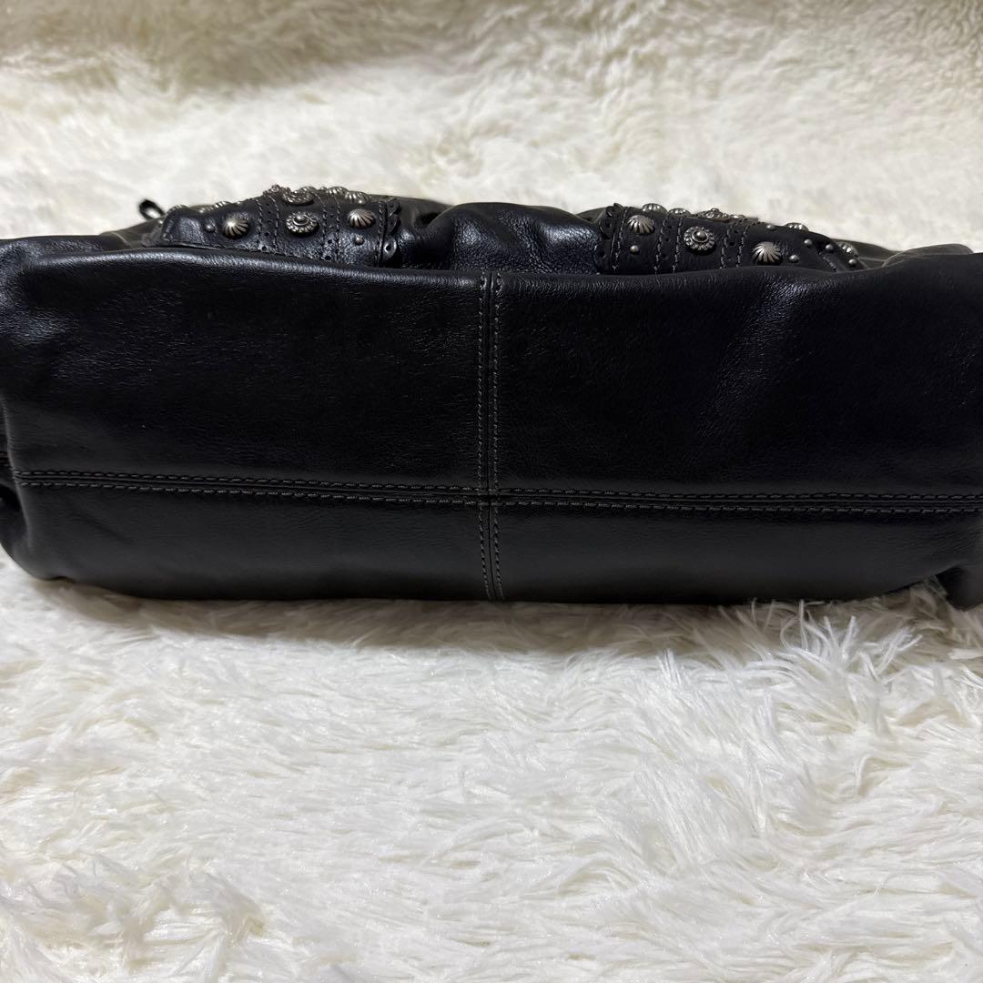 【ANNA SUI 】がま口 バッグ ブラック スタッズ☆美品☆