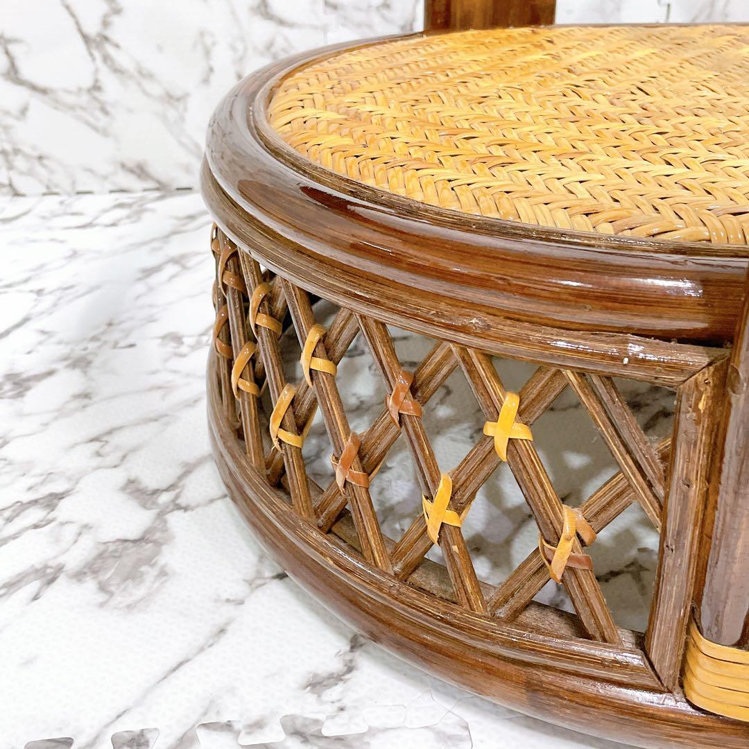 ラタン 籐 センターテーブル ガラステーブル オーバル