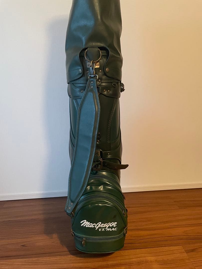 MacGregor 緑色キャディバッグ・本間製シューズバッグ付き
